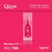 Pozostałe akcesoria kosmetyczne - Jednorazowy pigment do makijażu permanentnego ust Bioevolution Red 735 Qline Pro 0,7ml monodose - miniaturka - grafika 1
