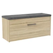 Meble do przedpokoju - Szafka na buty z siedziskiem dąb sonoma połysk S1-A36 - miniaturka - grafika 1