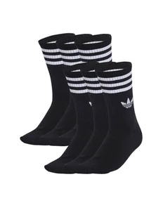 adidas Zestaw 6 par wysokich skarpet unisex 3-Stripes JV7411 Czarny - Skarpetki damskie - miniaturka - grafika 1