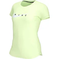 Koszulki i topy damskie - Nike Damska koszulka W Nk Swoosh Run Top Ss Bright Mango/Reflective Silv M - miniaturka - grafika 1