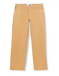 Spodnie damskie - Love Moschino Damskie spodnie Boyfriend z marką Heart Back Tag Casual Pants, Rust Light Brown, 32 - grafika 1