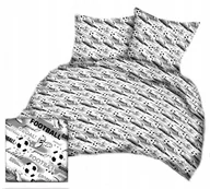 Pościel - pościel bawełna lux 160x200 + 2 poszewka B 346 fotball szary - miniaturka - grafika 1