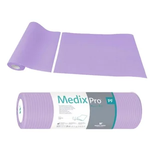 Podkład higieniczny na rolce 33cm x 50cm fioletowy podfoliowany 54g MedixPro 50szt - Kosmetyczne akcesoria jednorazowe - miniaturka - grafika 1
