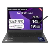 Laptopy - LG gram 16T90TP-K.AD88B Komputer przenośny 16-calowy Intel Core Ultra7 255H, 32 GB RAM, 1 TB SSD, Wielopanel OLED, WQXGA+, 1399 g, 19 godzin, Windows 11 Home, klawiatura QWERTY - miniaturka - grafika 1
