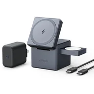 Ładowarki do telefonów - Ładowarka 3-in-1 Cube MagSafe szara - miniaturka - grafika 1