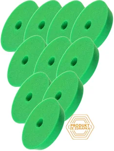 Zestaw 10 szt. Honey Gąbka Zielona seria U - średnio ścierny pad polerskie, zielony 75/90/25mm - Akcesoria do mycia samochodu - miniaturka - grafika 1