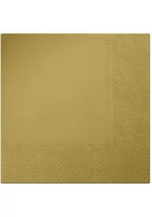 Serwetki "Classic" złote PAW 33 cm 20 szt PWSDL552409 - Dekoracje i nakrycia stołu na imprezę - miniaturka - grafika 3