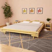 Łóżka - vidaXL Bambusowe łóżko, 180 x 200 cm, kolor naturalny - miniaturka - grafika 1