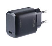 Ładowarki do telefonów - Vivanco 63137 Super Fast Charger USB-C 25W (czarny) - miniaturka - grafika 1