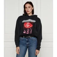 Bluzy damskie - HUGO Bluza Dephana_3 Cropped Fit - miniaturka - grafika 1