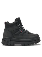 Buty dla chłopców - Tommy Hilfiger Trzewiki Lace-Up Bootie T3X5-33707-1492 M Czarny - miniaturka - grafika 1