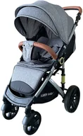 Wózki dziecięce - Nowoczesny Wózek Spacerowy SUMMER BABY Sempre SZARY - miniaturka - grafika 1