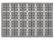 Dywany zewnętrzne - Beliani Dywan zewnętrzny 120 x 180 cm czarno-biały NELLUR - miniaturka - grafika 1