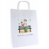 Akcesoria do pakowania - torba papierowa na prezent DZIEŃ DZIADKA torebka Kochanemu Dziadkowi - miniaturka - grafika 1