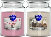 Świece - ZESTAW DUŻA Świeca zapachowa w słoiku BISPOL Aura 100H MIX "12" 2szt. - miniaturka - grafika 1