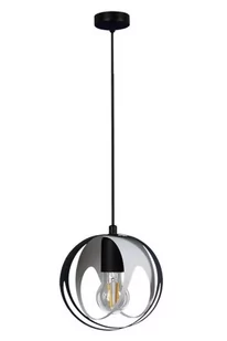 Lampex Ball lampa wisząca 1-punktowa czarna/biała LPX0099/1 - Lampy sufitowe - miniaturka - grafika 1