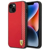 Etui i futerały do telefonów - Ferrari Nakładka do iPhone 14 Plus 6,7" FEHCP14MAXRE czerwona HC PU Carbon - miniaturka - grafika 1