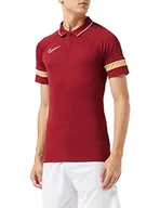 Koszulki męskie - Nike Męska koszulka polo Academy 21 czerwony Team Red/White/Jersey Gold/White M - miniaturka - grafika 1