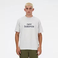 Koszulki męskie - Koszulka męska New Balance MT41582GYM  szara - miniaturka - grafika 1