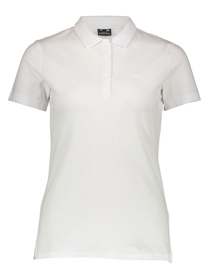 4F Koszulka polo w kolorze białym