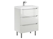 Szafki łazienkowe - Szafka Stojąca Z Umywalką ETH 60 cm - Kaszmir Wysoki Połysk - miniaturka - grafika 1