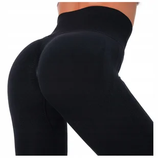 Legginsy sportowe Push Up bezszwowe Modelujące z marszczeniem Wysoki Stan S - Legginsy - miniaturka - grafika 1