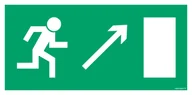Systemy ekspozycyjne i znaki informacyjne - AC015 WYJŚCIE EWAKUACYJNE W PRAWO W GÓRĘ, PS - PŁYTA PCV 1MM FOTOLUMINESCENCYJNA; (300X150MM) - miniaturka - grafika 1