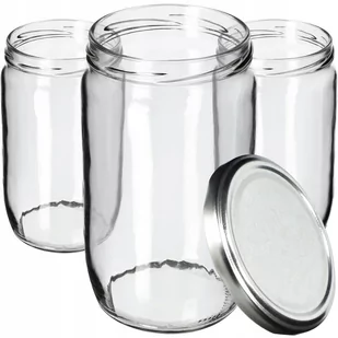 Słoiki Niva 720ml 8 szt. 82mm + wieczka srebrne - Pojemniki kuchenne - miniaturka - grafika 1