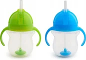 Kubki dla dzieci - Kubek Ze Słomką Dla Dzieci Munchkin Click Niebieski Zielony Bpa Free 6M+ - miniaturka - grafika 1