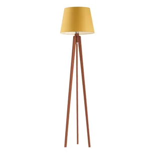 Drewniana lampa stojąca na trzech nogach w skandynawskim stylu CURACAO - Lampy stojące - miniaturka - grafika 1