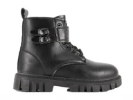 Buty dla dziewczynek - Buty dziecięce Big Star OO374084 BIG STV Czarne - miniaturka - grafika 1