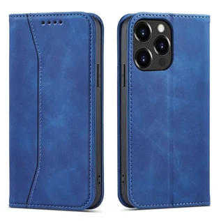 Portfele - Magnet Fancy Case Etui Iphone 14 Pokrowiec Z Klapką Portfel Podstawka Niebieskie - grafika 1