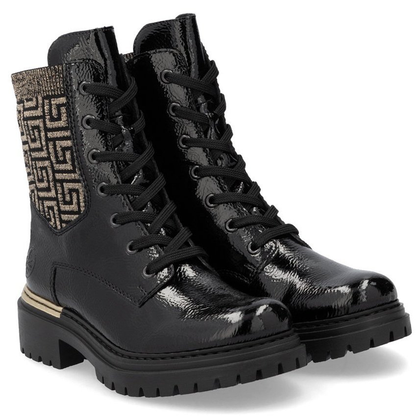 Trzewiki damskie Rieker 72607-00 BLACK 37