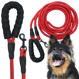 Smycz Dla Psa Treningowa Odblaskowa Wytrzymała Długa Bardzo Gruba Lina 5M - Smycze dla psów Smycz Dla Psa Treningowa Odblaskowa Wytrzymała Długa Bardzo Gruba Lina 5M - Smycze dla psów - miniaturka - grafika 1