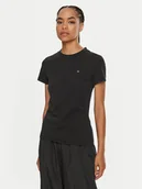 Koszulki i topy damskie - Calvin Klein T-Shirt Emb Graphic K20K208061 Czarny Slim Fit - miniaturka - grafika 1