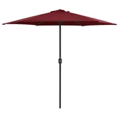 Parasole ogrodowe - vidaXL Parasol ogrodowy na słupku aluminiowym, 270x246 cm, bordowy 47348 - miniaturka - grafika 1
