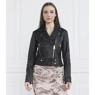 Kurtki damskie - Pinko Skórzana ramoneska SENSIBILE | Regular Fit - miniaturka - grafika 1