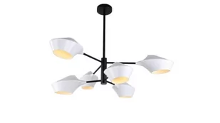 Lumina Deco Deco NOWOCZESNA LAMPA WISZĄCA BIAŁA ROMINA W6 LDP 6037-6 (WT+GD) - Lampy sufitowe - miniaturka - grafika 1