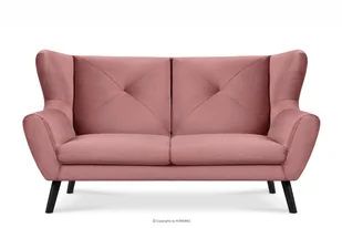 Różowa sofa 3 osobowa welur MIRO - Sofy i kanapy - miniaturka - grafika 1