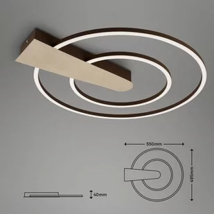 Lampa sufitowa LED Nico Duo 3 000 K okrągła, złota - Lampy sufitowe - miniaturka - grafika 3
