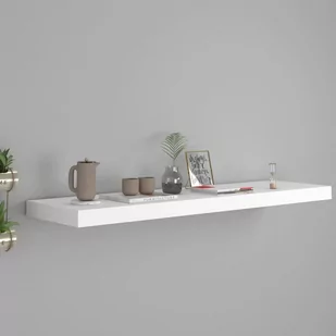 vidaXL vidaXL Półka ścienna, biała, 90x23,5x3,8 cm, MDF - Półki do salonu - miniaturka - grafika 1