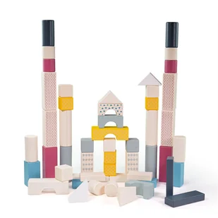 Drewniane klocki w pudełku Bigjigs Toys - Klocki - miniaturka - grafika 1