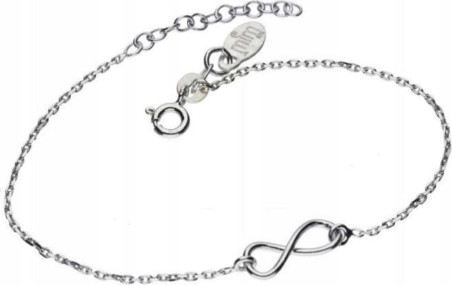 Srebrna bransoletka 925 z nieskończonością 1,69g z zawieszkami dla niej