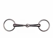 Akcesoria jeździeckie - Feeling Wędzidło pojedynczo łamane pełne niklowane 14mm - miniaturka - grafika 1