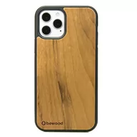 Etui i futerały do telefonów - Drewniane Etui iPhone 12 / 12 Pro IMBUIA - miniaturka - grafika 1