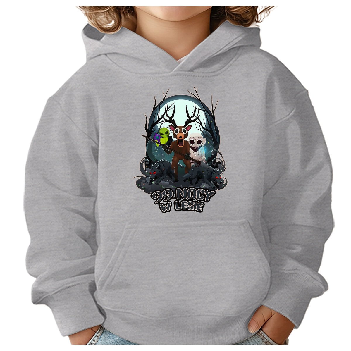 BLUZA DZIECIĘCA Z KAPTUREM 99 NOCY W LESIE ROBLOX 122-128 PREZENT