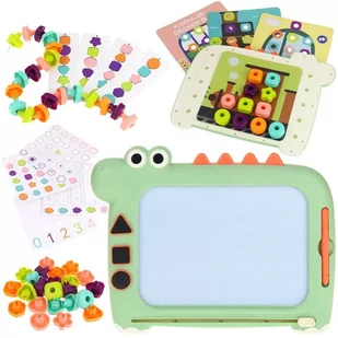 Nobo Kids, Znikopis Tablica Magnetyczna Dinozaur Zielona - Tablice dla dzieci - miniaturka - grafika 1