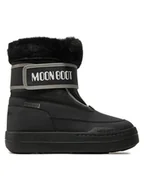 Buty dla chłopców - Moon Boot Śniegowce Junior Park Strap 80D3440030 Czarny - miniaturka - grafika 1