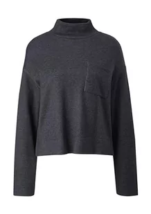 s.Oliver Sales GmbH & Co. KG/s.Oliver Damska bluza ze stójką, szary, 48 - Bluzy damskie - miniaturka - grafika 1
