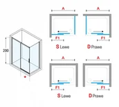 Ścianki i drzwi prysznicowe - Novellini Kuadra 2.0 FH Ścianka boczna 89-91x200 cm profile srebrne szkło przezroczyste K2FH89-1B - miniaturka - grafika 1
